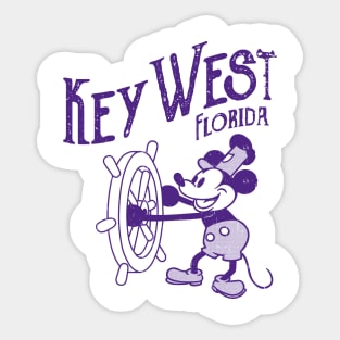 Steamboat Willie - Key West Flroida tie dye Sticker